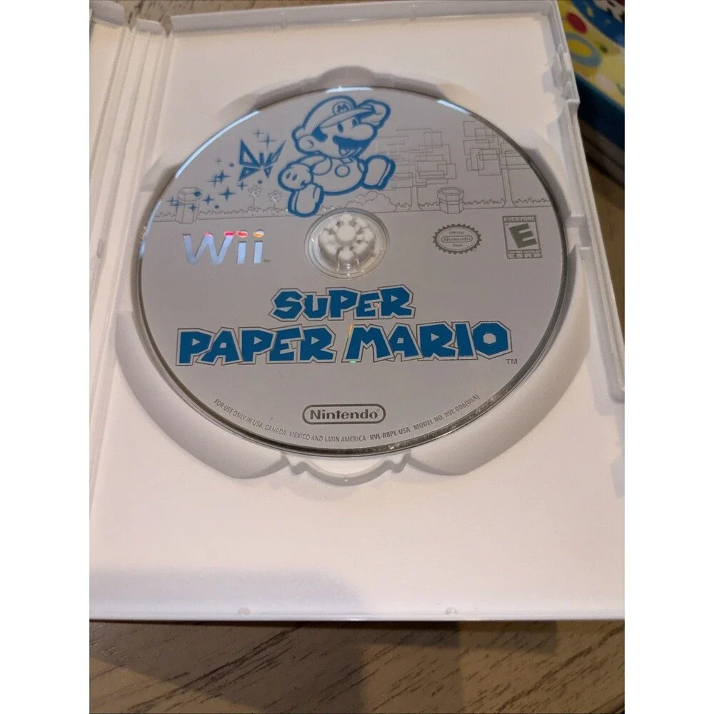 Nintendo Super Paper Mario Nintendo Wii CIB Very Clean Tested Runs Very Well